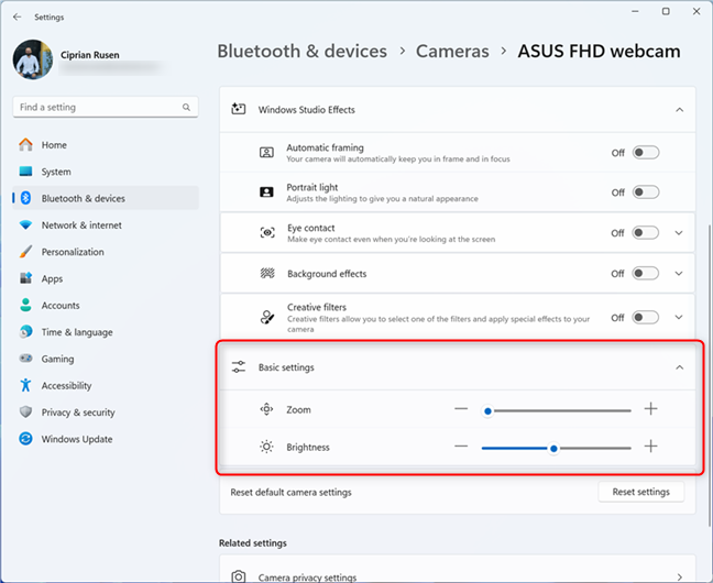 You get fewer basic settings on some devices