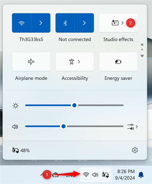 Disabling Studio effects from Quick Settings