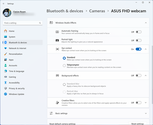 Enabling the effects you want to use