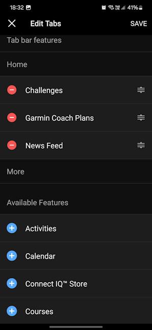 You can personalize everything about the Garmin Connect app