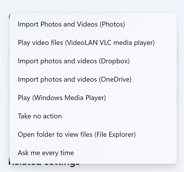 Setting how AutoPlay handles memory cards
