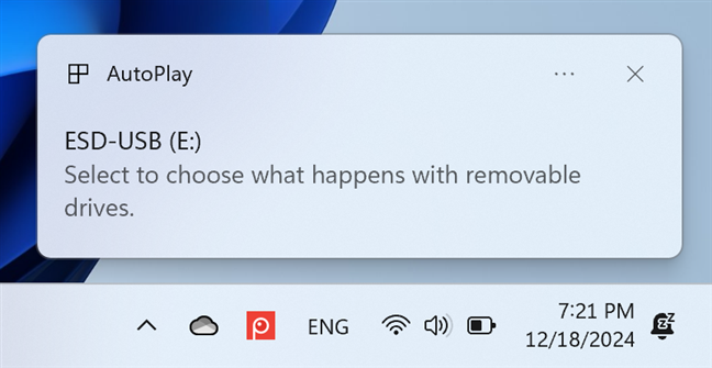 AutoPlay asking what to do with removable drives