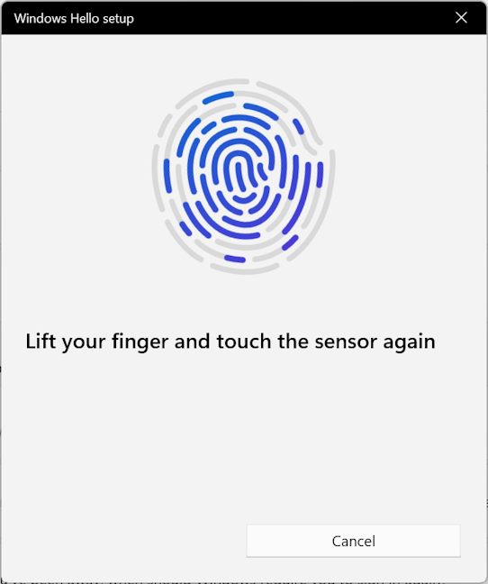The fingerprint sensor is fast and accurate