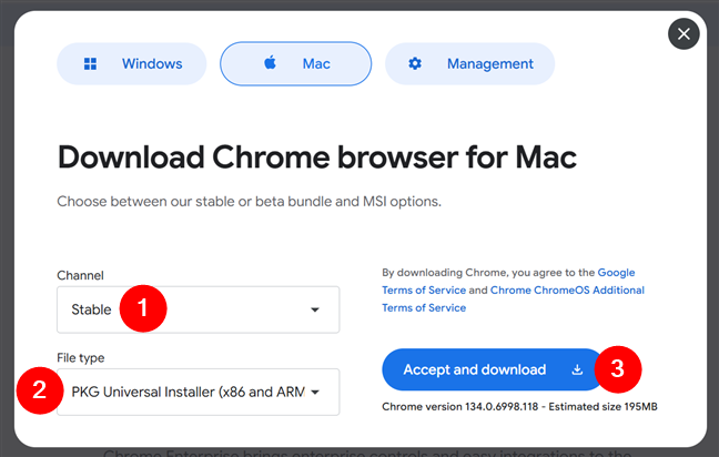 Download Chrome browser for Mac (PKG, DMG)