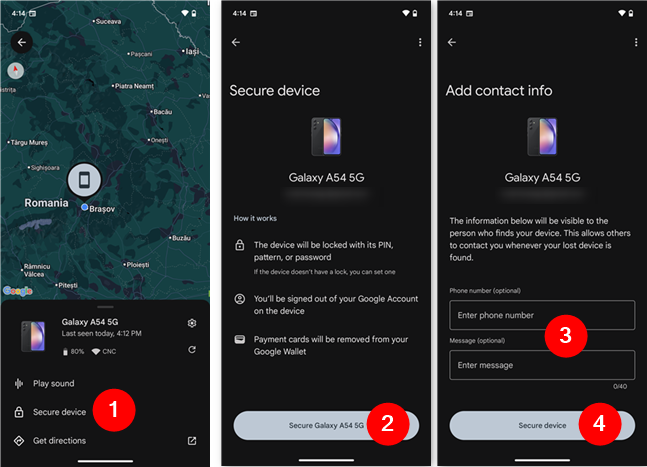 How to secure a lost Android device