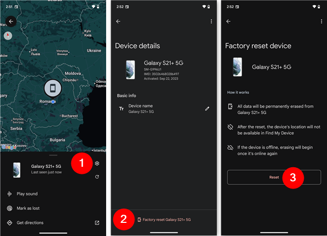 Wipe a lost Android device remotely