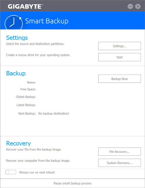 GYGABYTE Smart Backup can be useful