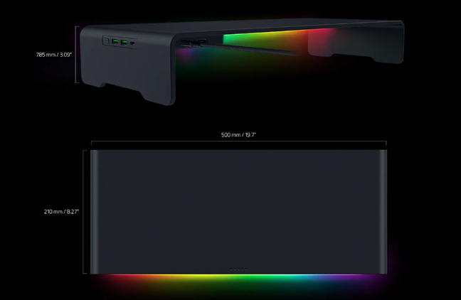 The monitor stand is robust