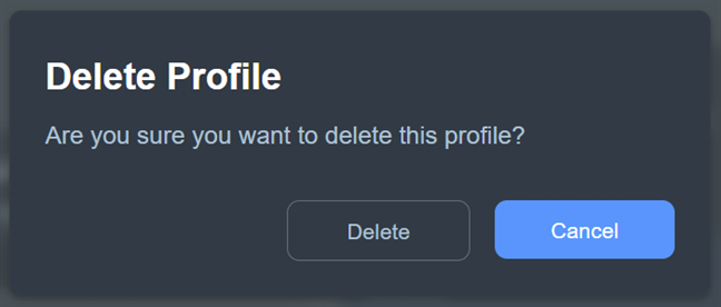 Click or tap Delete one more time