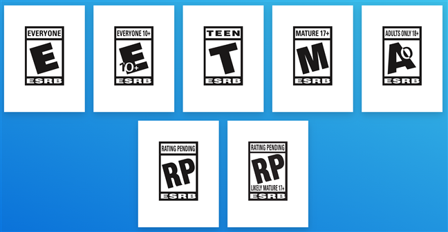 What ESRB ratings are there?
