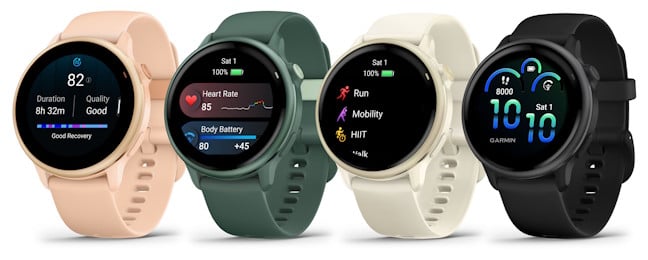 The color options available for Garmin vivoactive 6