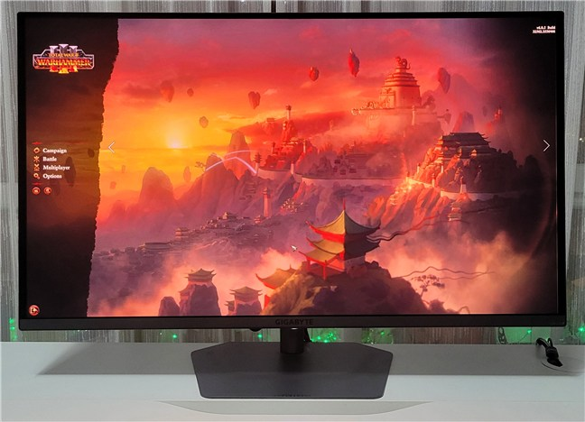 The monitor looks great, and its bezels are slim