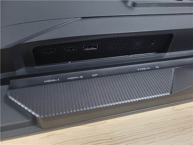 There's a plethora of connectivity options on the back of the monitor