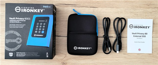 Kingston bundles two USB cables and a neat carrying case