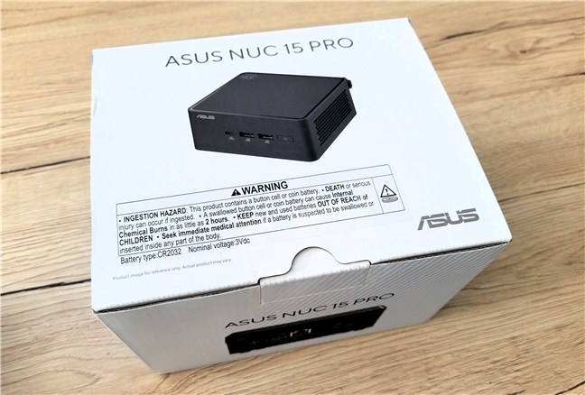 The packaging makes it clear that this mini PC is aimed mostly for business use