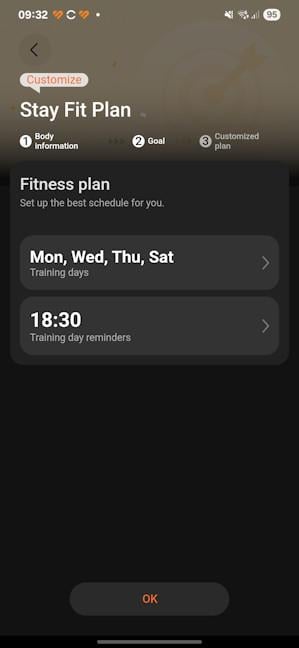 HUWEI Health+ can provide you with a Stay Fit Plan