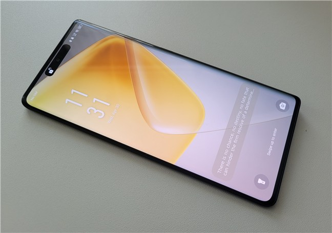 The display is built upon an AMOLED panel