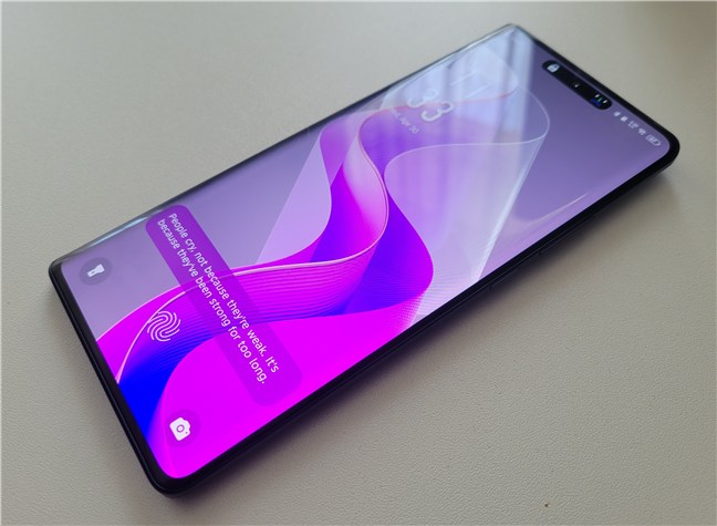 There's a fingerprint reader under the display