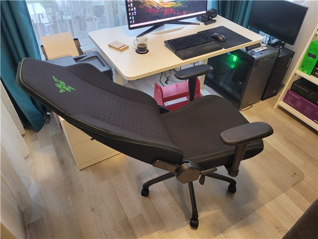 You can recline the chair up to 152 degrees
