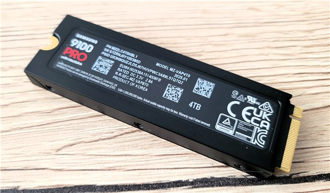 You can see some specs and info about the SSD on its bottom side