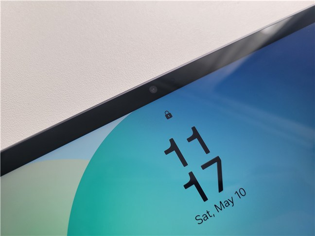 The front camera is inside the bezel, not the screen itself