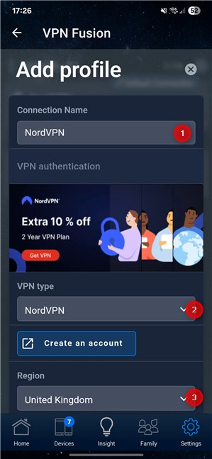 Set up your NordVPN profile