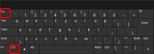 Hold down Ctrl and press Esc on your keyboard to open the Start Menu