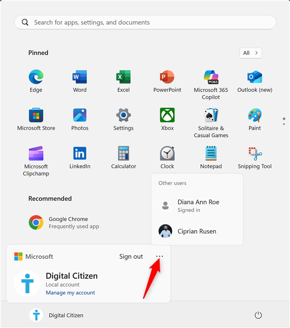 Use the ellipsis button for More options