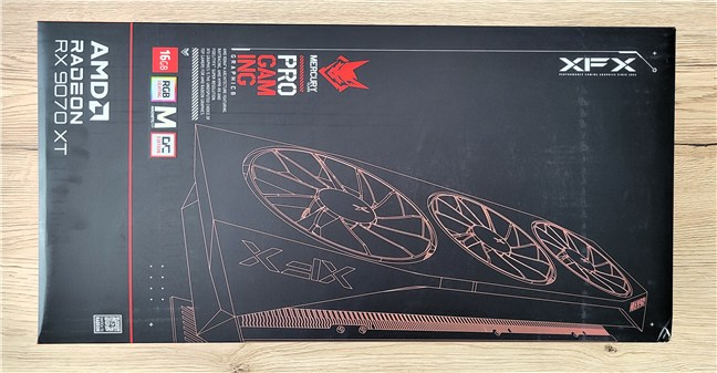 On the front, there's a stylish sketch of the GPU