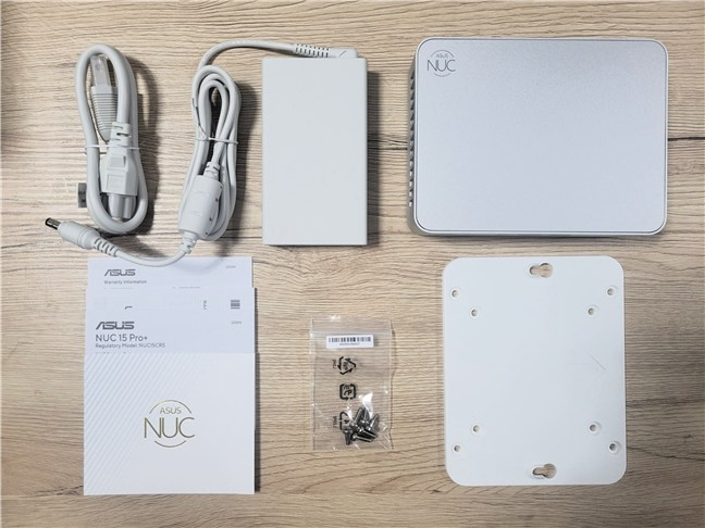 The box includes everything, including a VESA plate