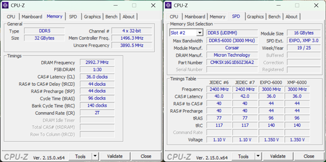 There's 32GB of fast DDR5 in the system