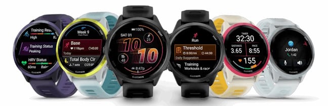The color options for Garmin Forerunner 570