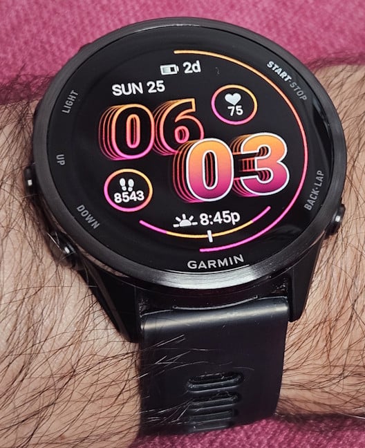 The display is bright