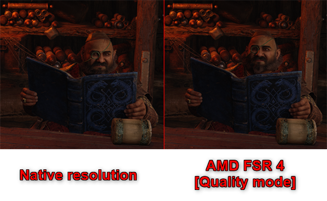 God of War Ragnarök comparison with AMD FSR 4