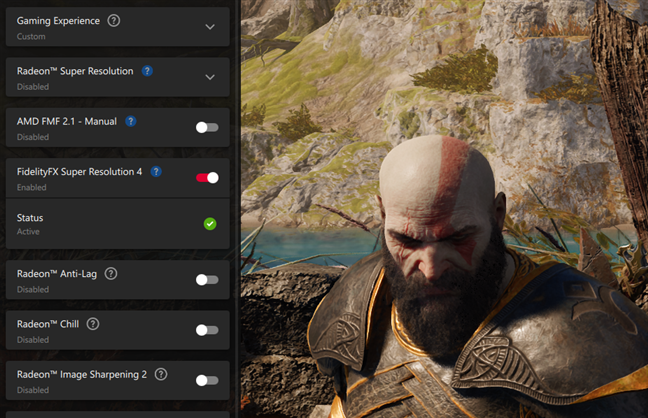 Enabling AMD FidelityFX Super Resolution 4 in God of War Ragnarök