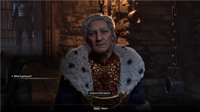 Meeting the Emperor in Oblivion Remastered