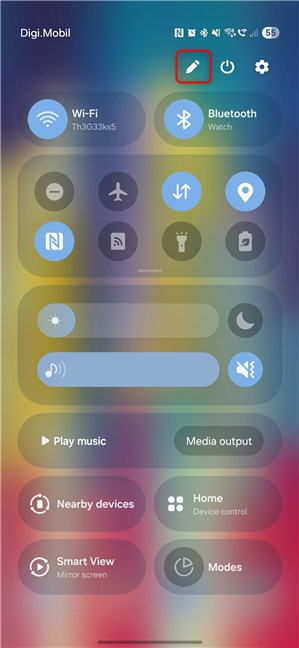 Tap the Pencil icon
