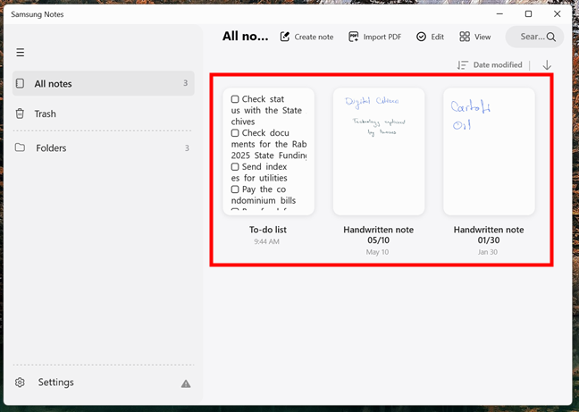 View your Samsung Notes on Windows