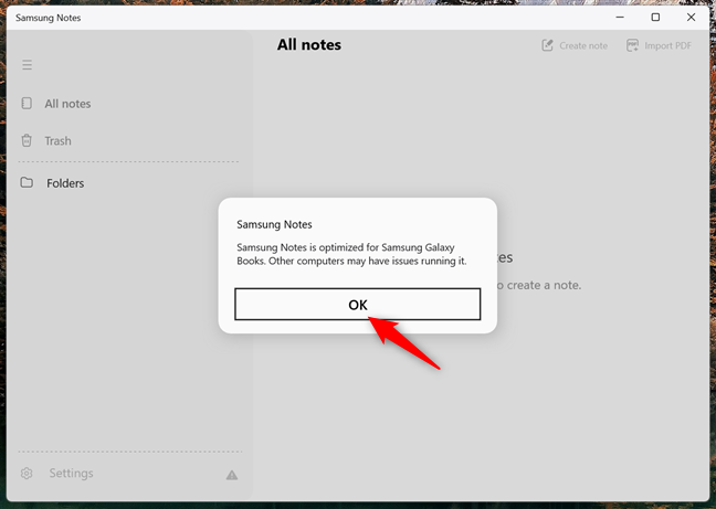 Samsung Notes is optimized for Samsung Galaxy Books
