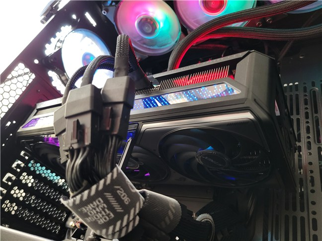 The ASUS ROG Strix GeForce RTX 5070 Ti 16GB GDDR7 is a massive graphics card