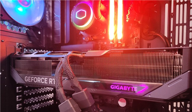 The GPU includes RGB lighting