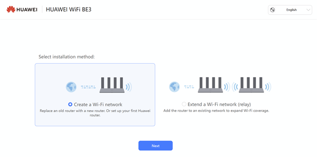 HUAWEI WiFi BE3 can be set as a node in a mesh Wi-Fi network