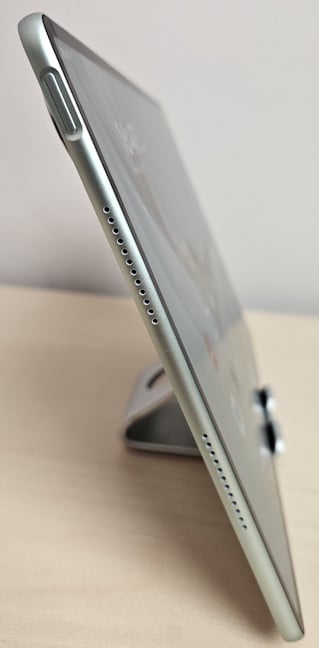The power button doubles as a fingerprint reader