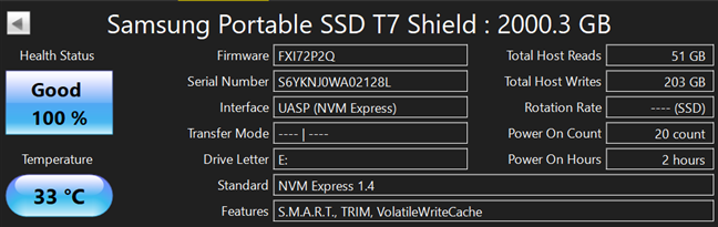 Some tech details about the Samsung T7 Shield