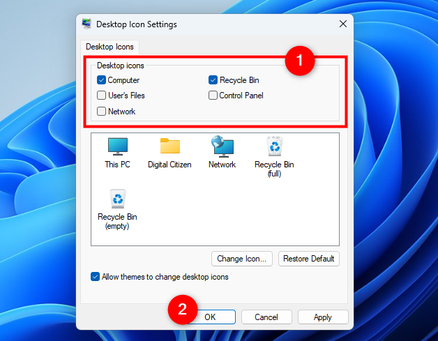 How to remove default shortcuts from the desktop