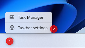 Right-click on the taskbar and choose Taskbar settings