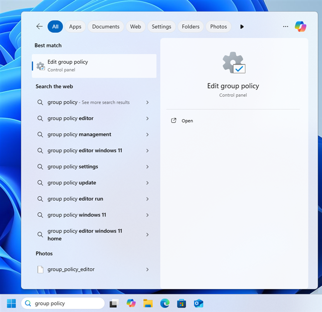 Search for group policy