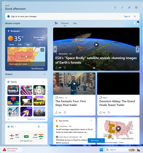 The Widgets in Windows 11 look spammy