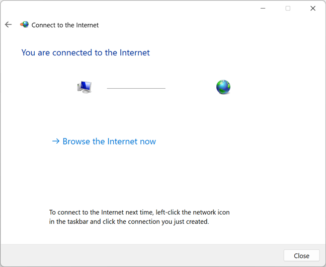 You're connected to the internet