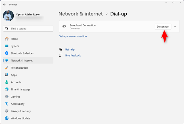 Disconnect from PPPoE
